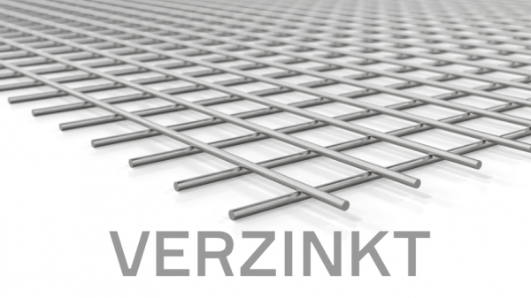 Punktschweißgitter GIDRA® BASE 2500 x 1250 mm, 100 x 100 mm Masche, 3 mm Draht - VERZINKT